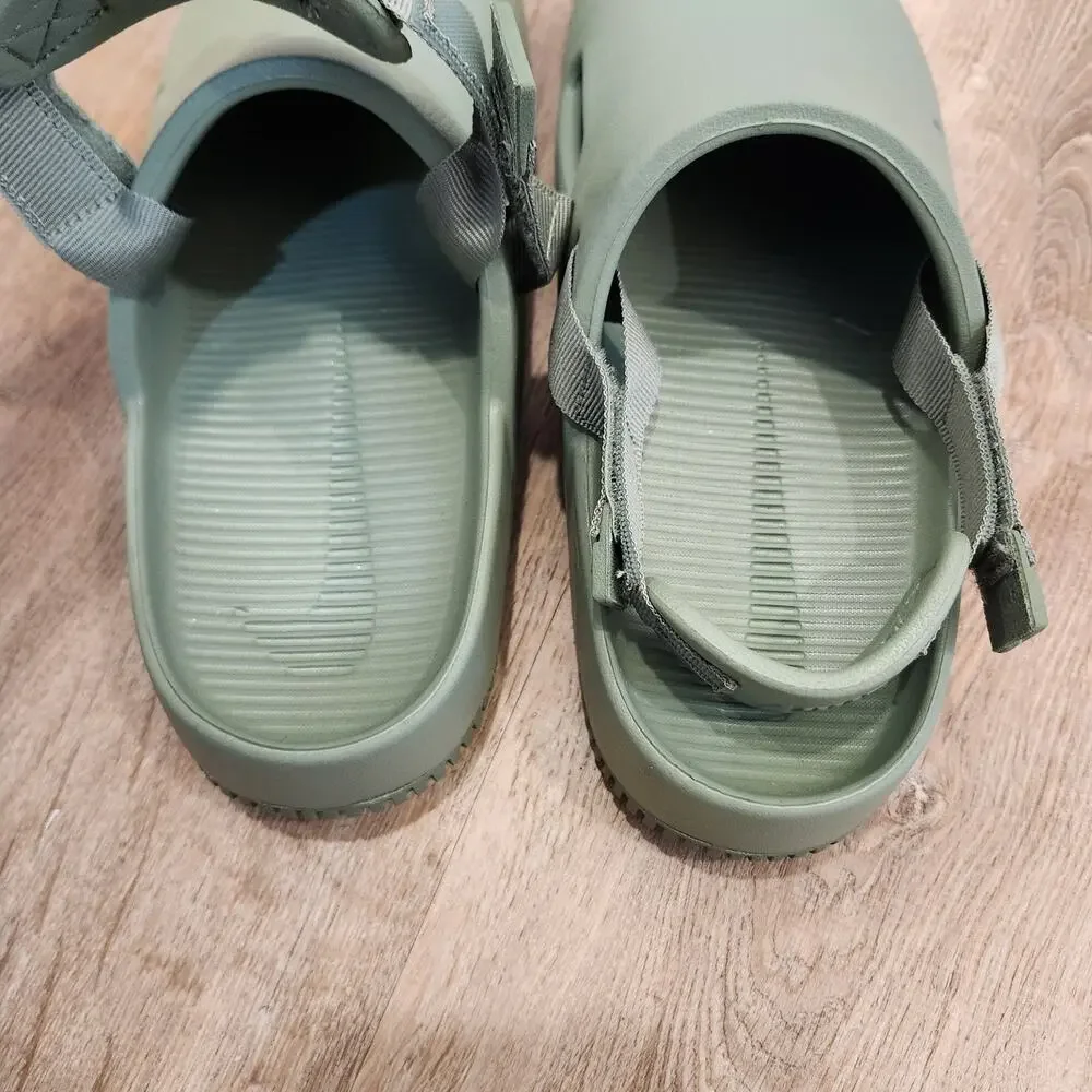 Nike Calm Mule Oil Green Mens 8 / Womens 9 FD5130-300 Slip On Shoes NWOB